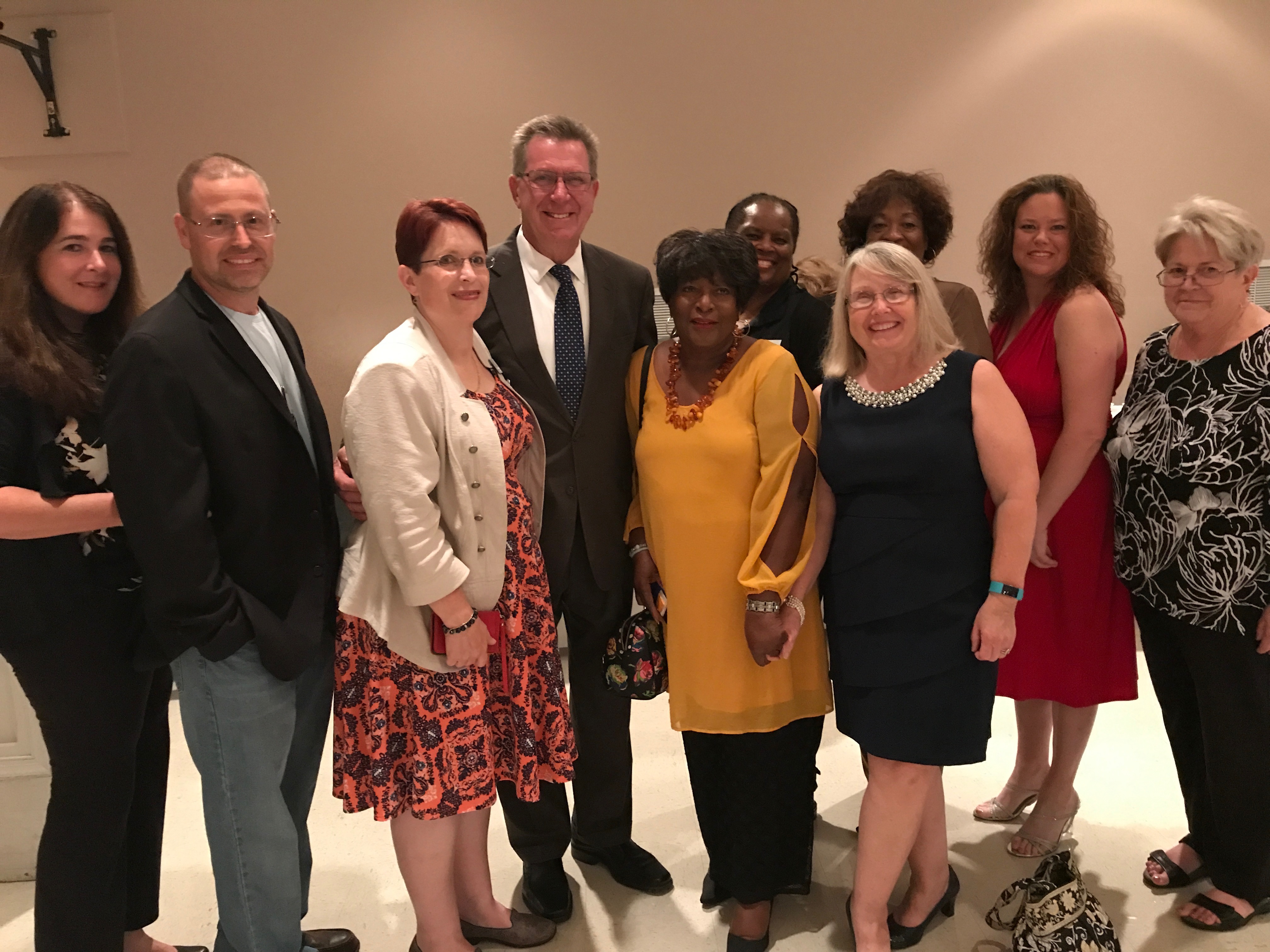 Sen Middleton Del Patterson and teachers
